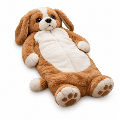 Pawcoon — The Life-Size Dog Sleeping Bag Grown Adults Refuse to Get Out Of