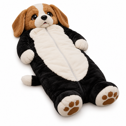 Pawcoon — The Life-Size Dog Sleeping Bag Grown Adults Refuse to Get Out Of