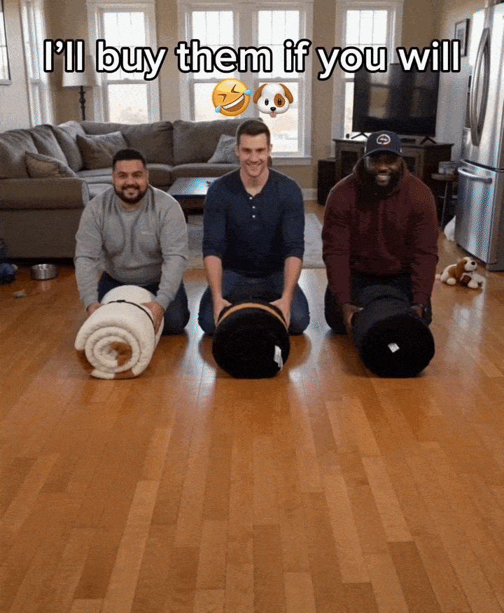Pawcoon — The Life-Size Dog Sleeping Bag Grown Adults Refuse to Get Out Of